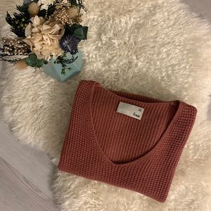 Aritzia | Wilfred Free Dusty Pink Knit Sweater (100% Wool)